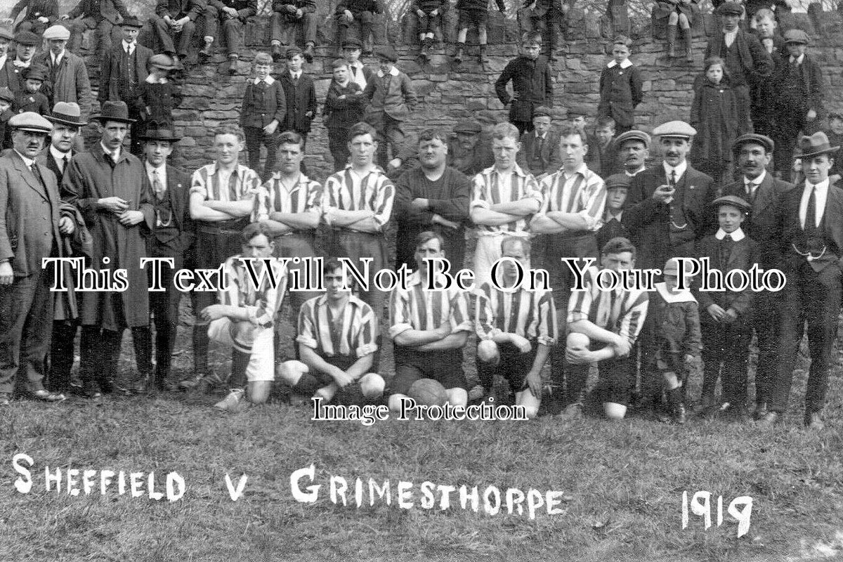 YO 8727 - Sheffield V Grimesthorpe Football Match, Yorkshire 1919
