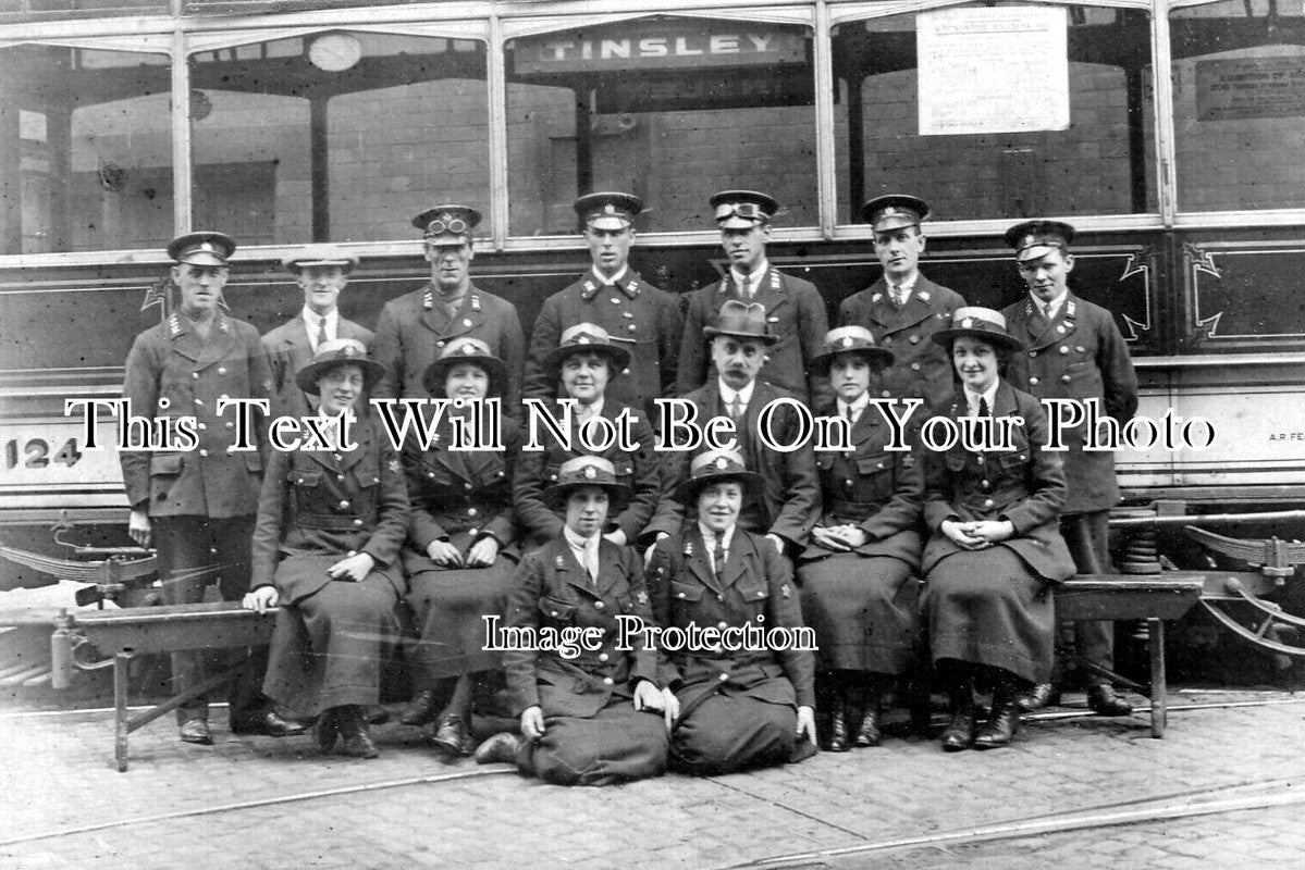 YO 8869 - Tinsley Tram Drivers and Clippies, Sheffield, Yorkshire