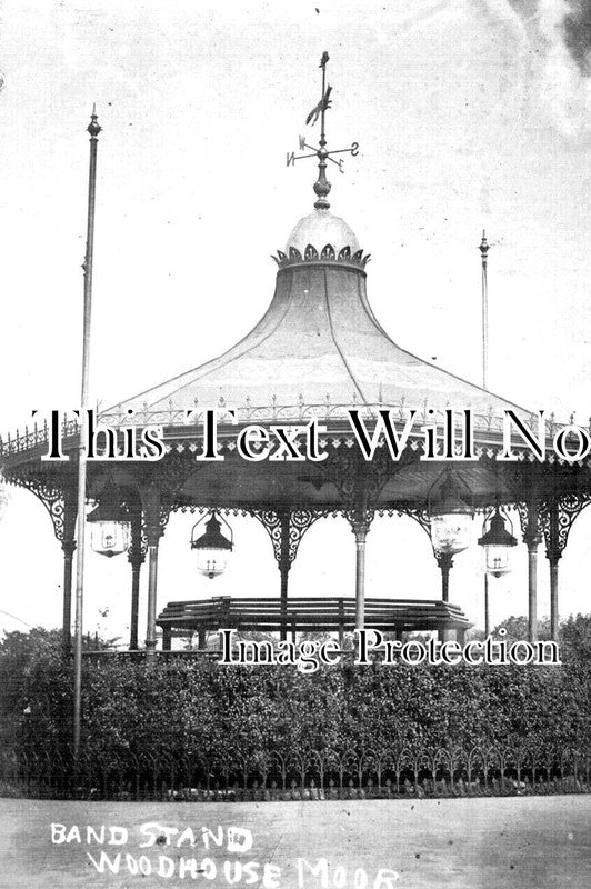 YO 9143 - Bandstand, Woodhouse Moor, Leeds, Yorkshire c1904