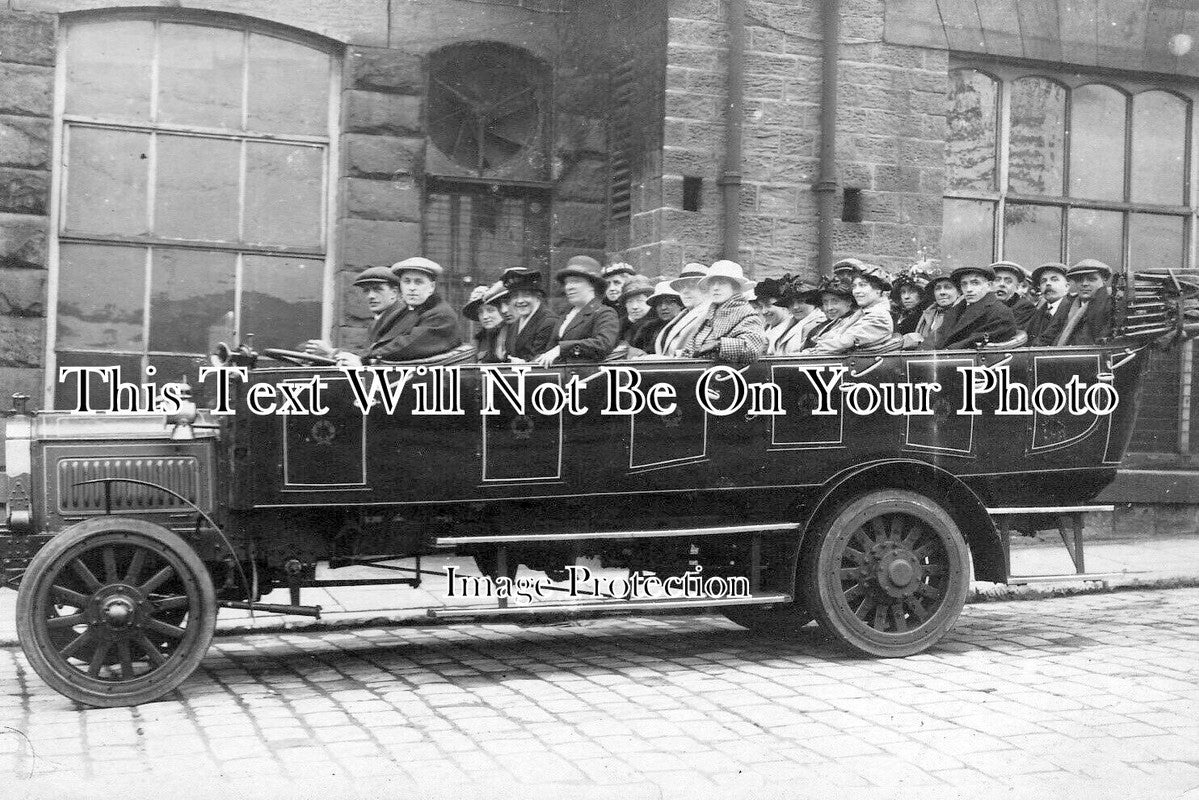 YO 9455 - Charabanc With Parklands Workers, Bingley, Yorkshire