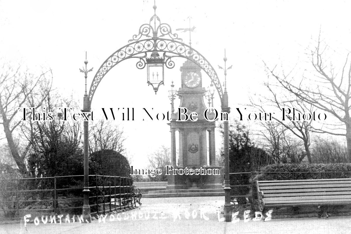 YO 9512 - Fountain At Woodhouse Moor, Leeds, Yorkshire