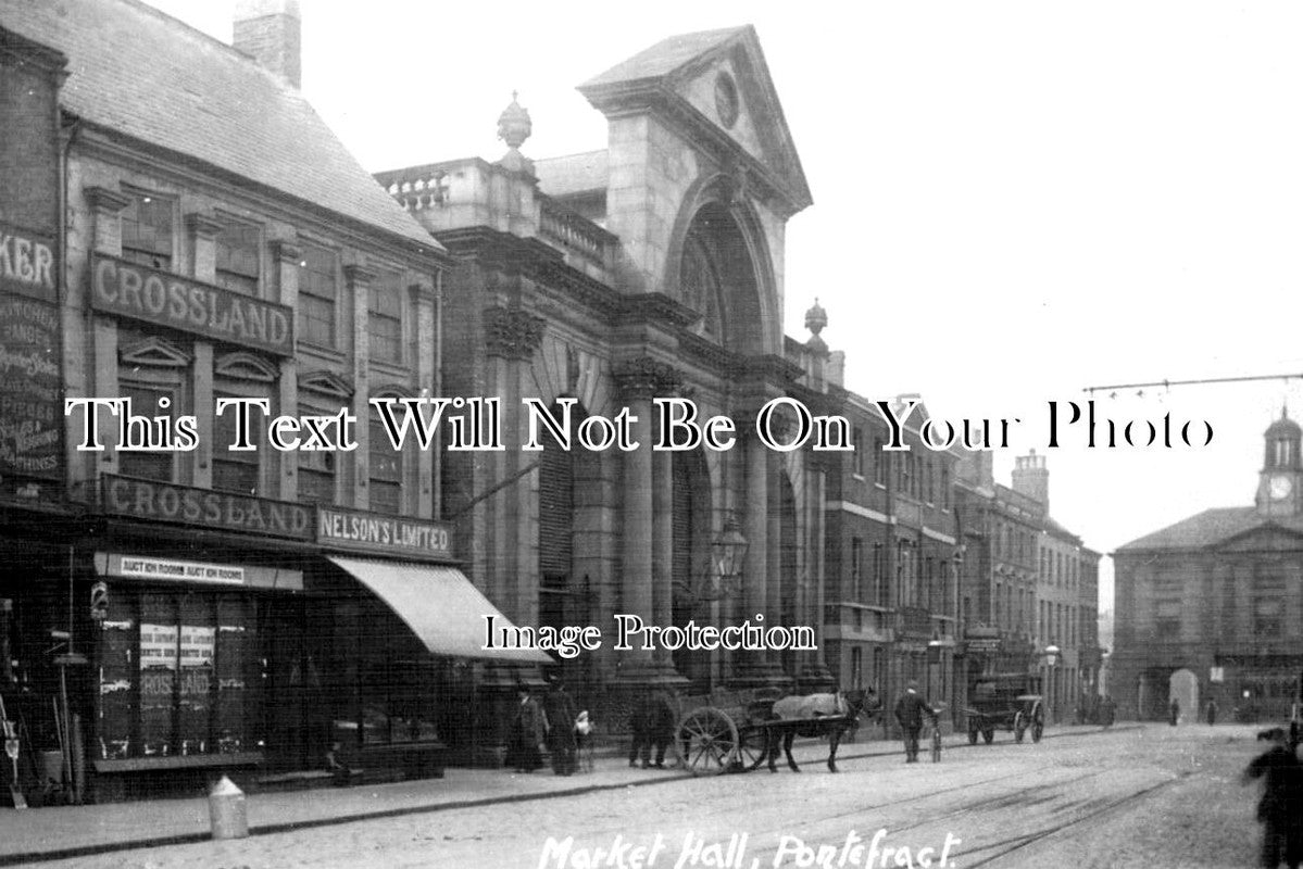 YO 9832 - Market Hall, Pontefract, Yorkshire c1914