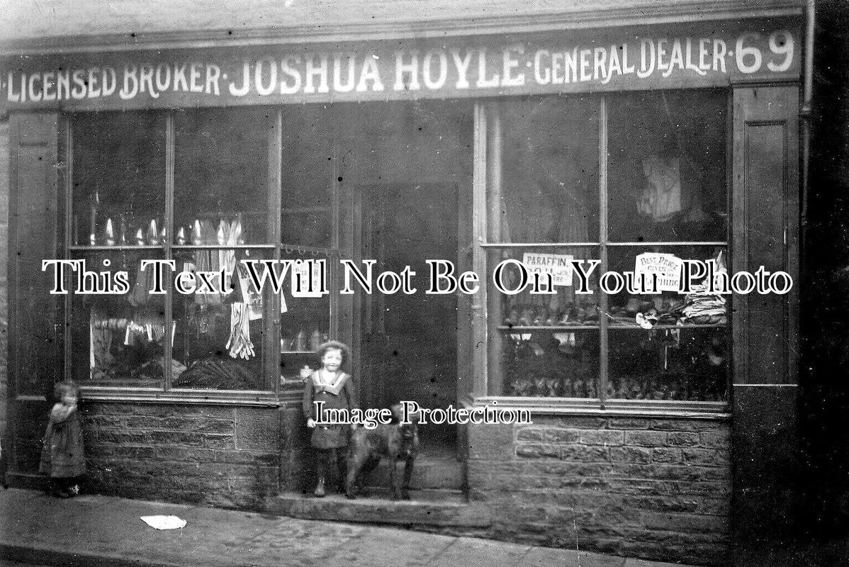 YO 9842 - J Hoyle Shopfront, Woolshops, Halifax, Yorkshire