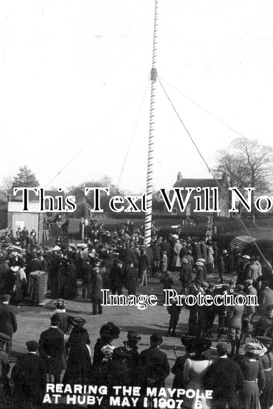 YO 9969 - Rearing The Maypole, Huby, Yorkshire 1907