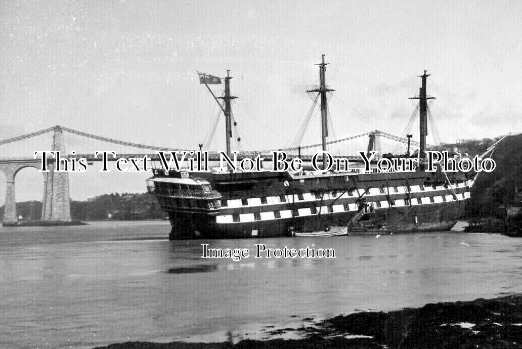 BR 1163 - HMS Conway Aground At Menai, Bristol