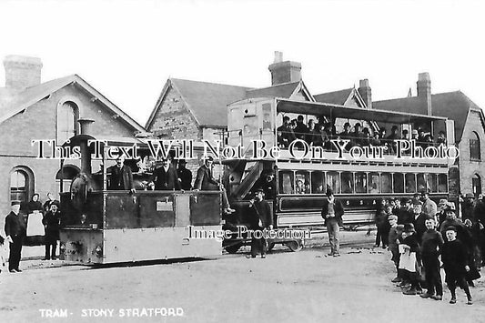 BU 2541 - Steam Tram Car At Stony Stratford, Buckinghamshire