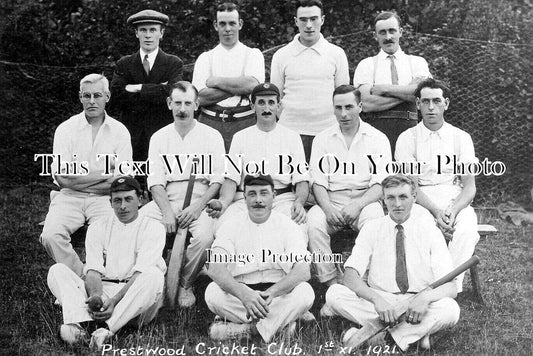 BU 2553 - Prestwood Cricket Club Team, Buckinghamshire 1921