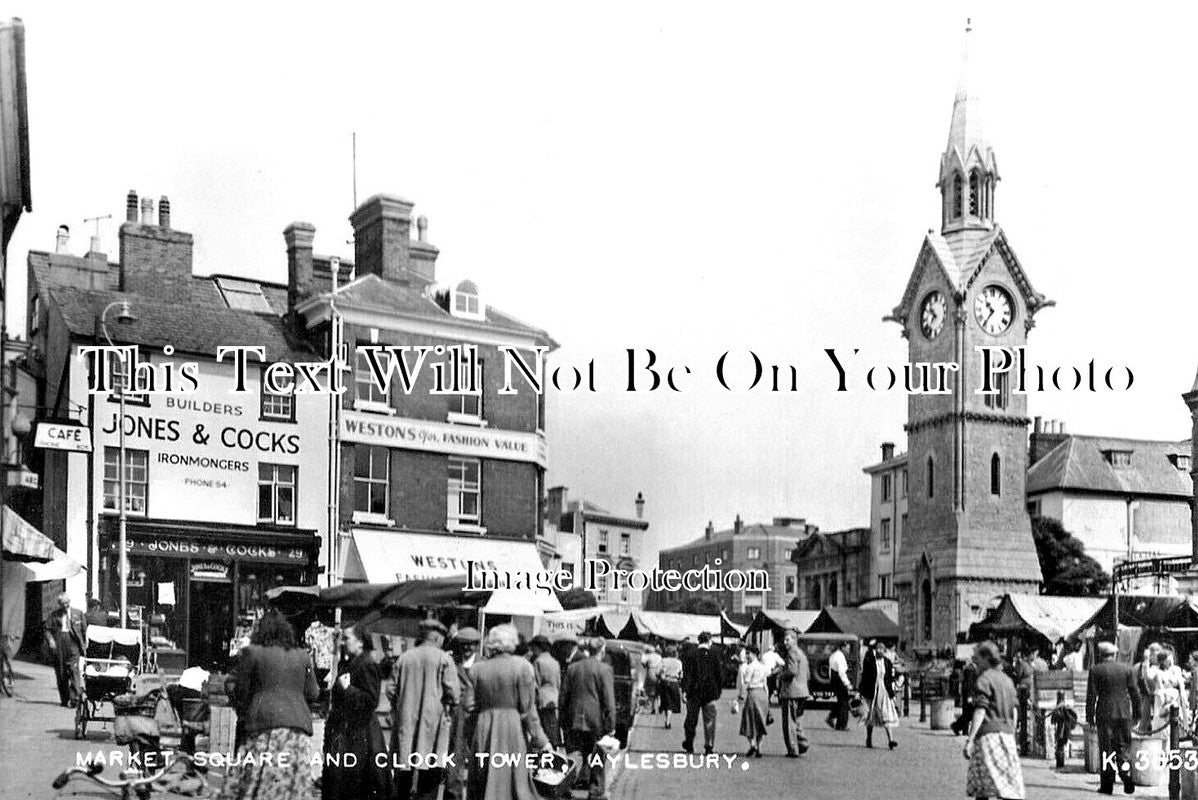 BU 2566 - Market Square & Clock Tower, Aylesbury, Buckinghamshire