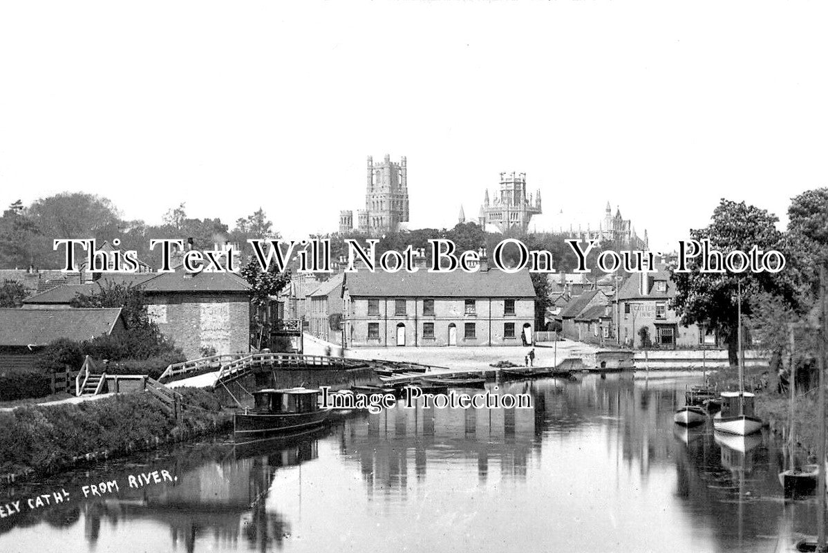 CA 1714 - Ely Cathedral From River, Cambridgeshire