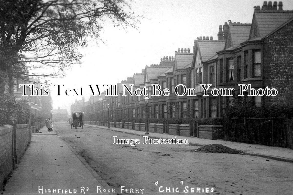 CH 3555 - Highfield Road, Rock Ferry, Birkenhead, Cheshire c1915