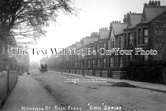 CH 3555 - Highfield Road, Rock Ferry, Birkenhead, Cheshire c1915