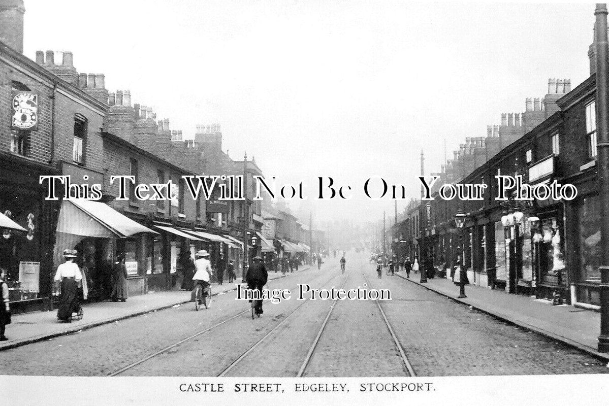 CH 3593 - Castle Street, Edgeley, Stockport, Cheshire c1911