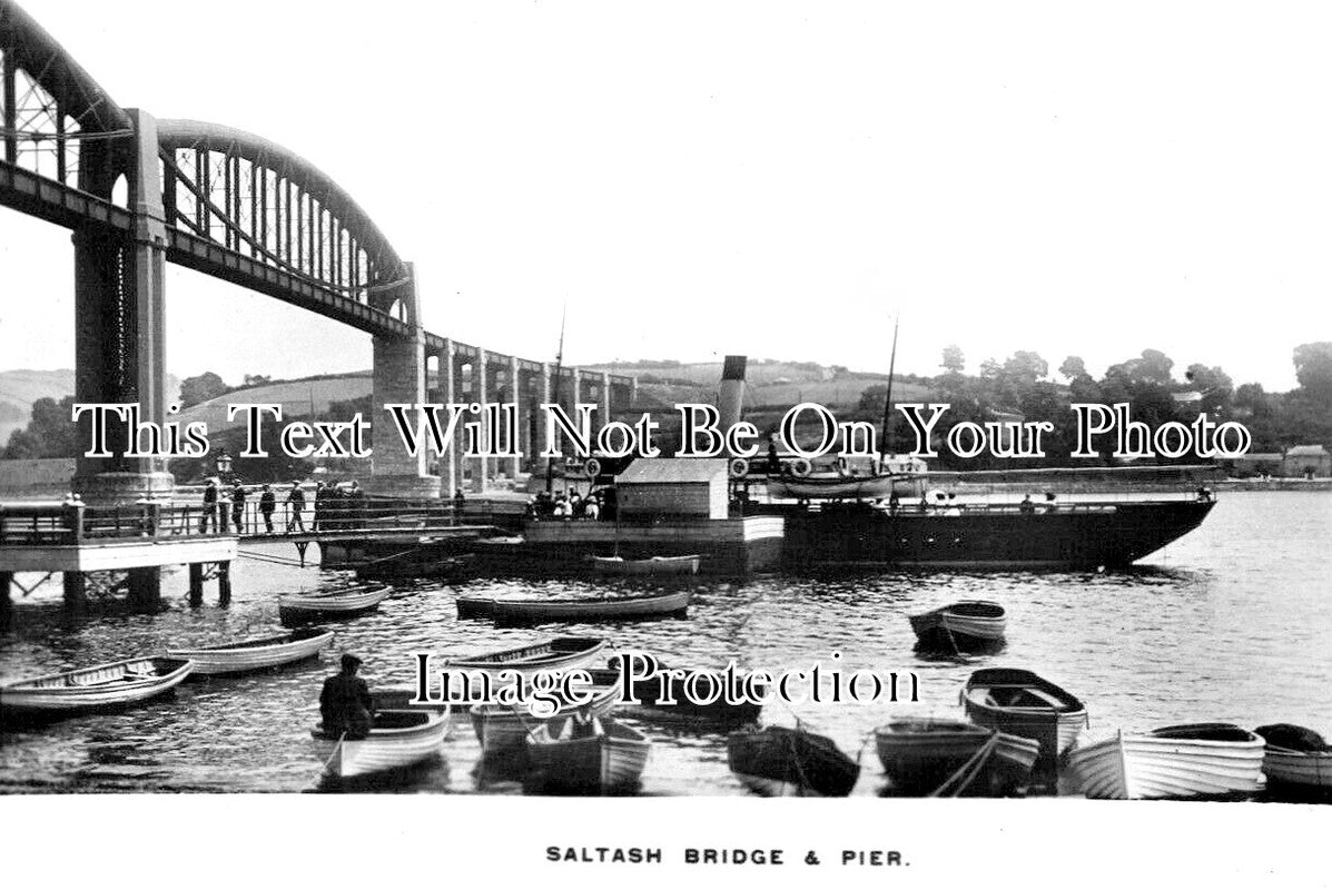 CO 4345 - Saltash Bridge & Pier, Cornwall