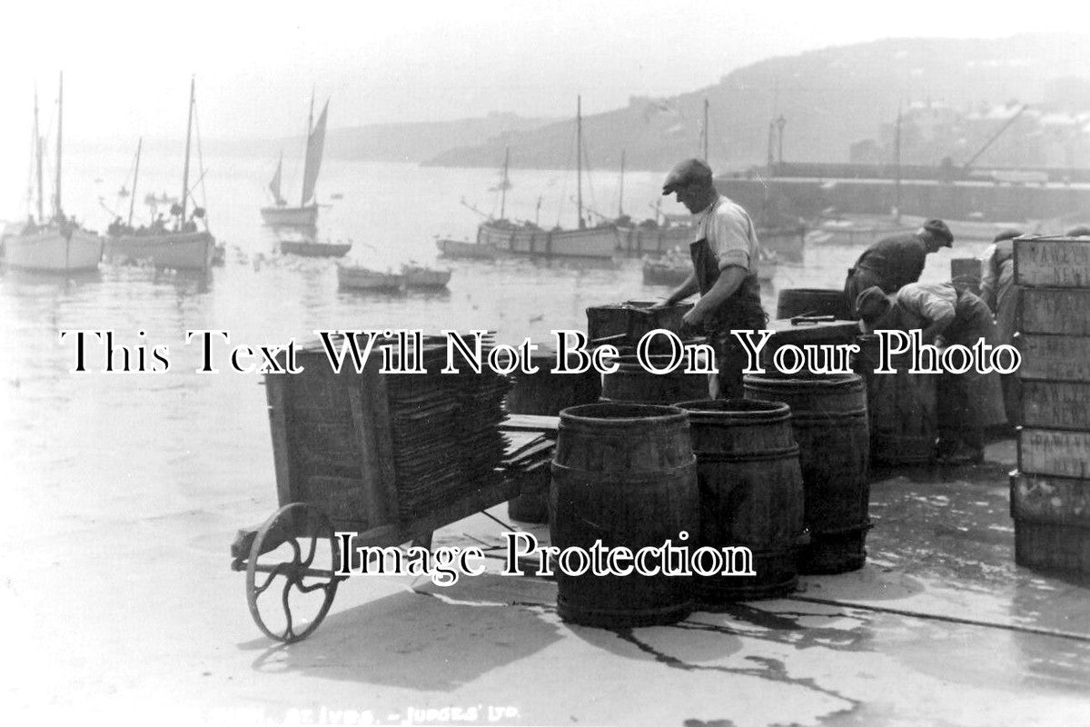 CO 4392 - Packing Fish At St Ives, Cornwall