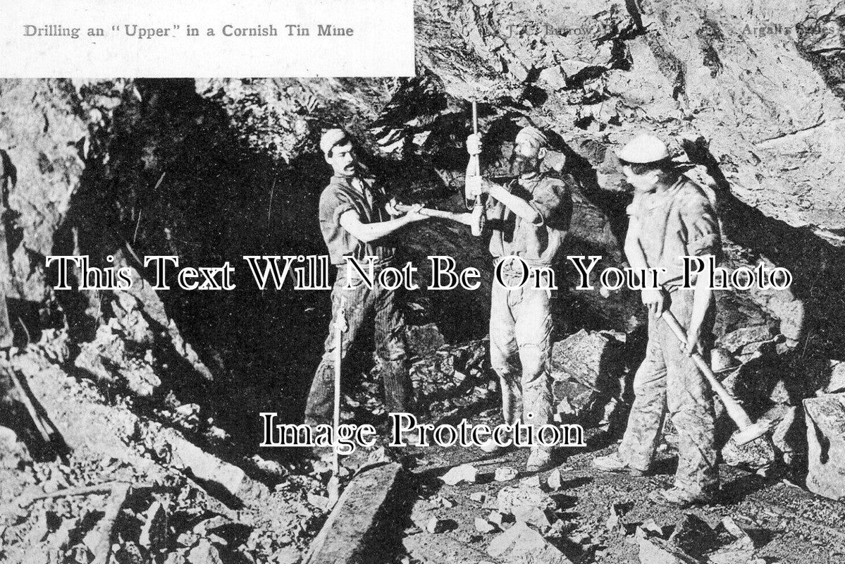 CO 4427 - Drilling A Cornish Tin Mine, Camborne, Cornwall c1912