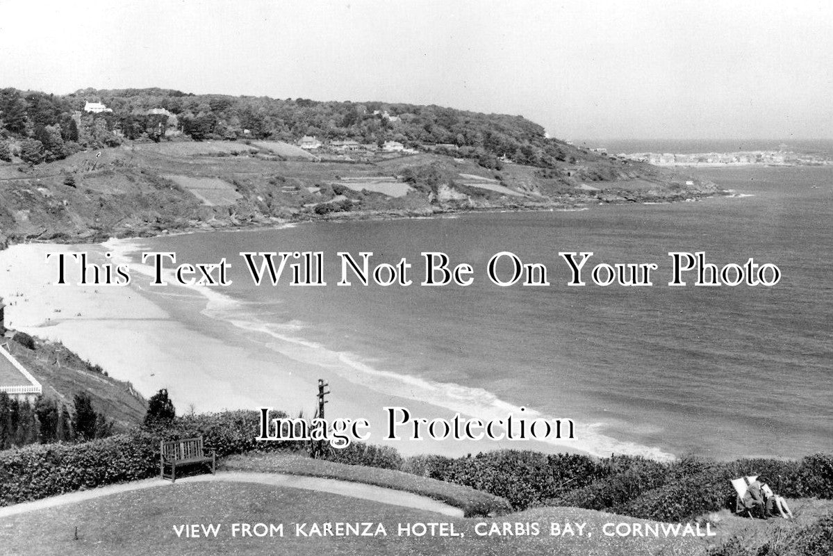 CO 4477 - View From Karenza Hotel, Carbis Bay, Cornwall c1955