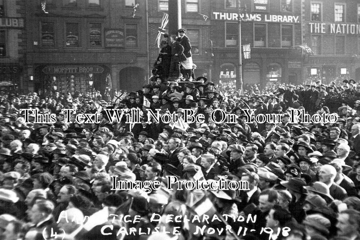 CU 2339 - Armistice Declaration, Carlisle, Cumbria 1918 WW1