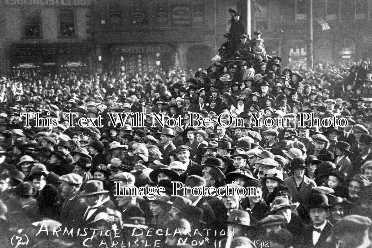 CU 2345 - Armistice Declaration At Carlisle, Cumbria 1918 WW1