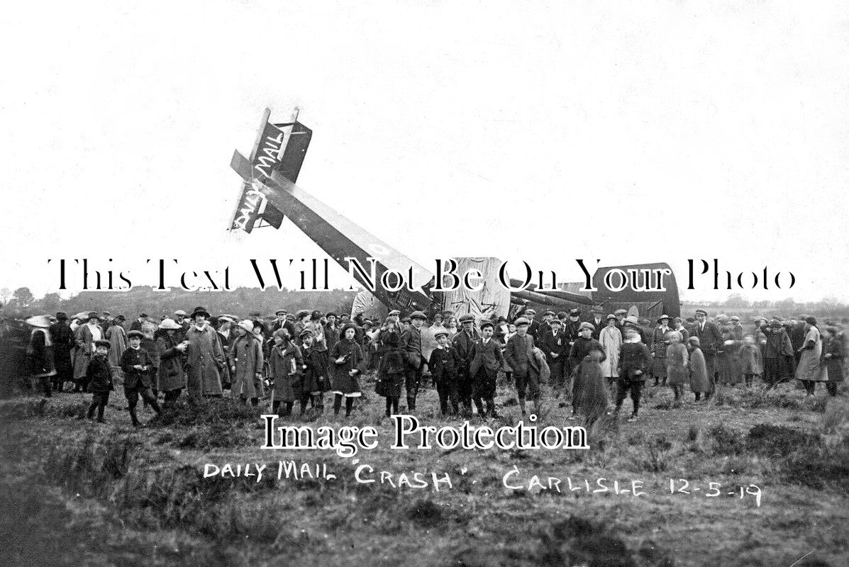 CU 2350 - Daily Mail Aeroplane Crash, Carlisle, Cumbria 1919