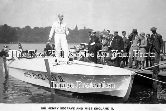 CU 2404 - Sir Henry Seagrave & Miss England II, Cumbria 1930