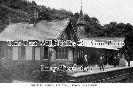 CU 2421 - Furness Abbey Railway Station Down Platform, Cumbria