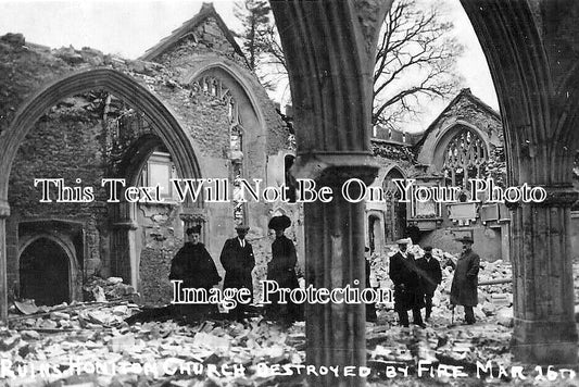 DE 4696 - Ruins Of Honiton Church After Fire, Devon 1911