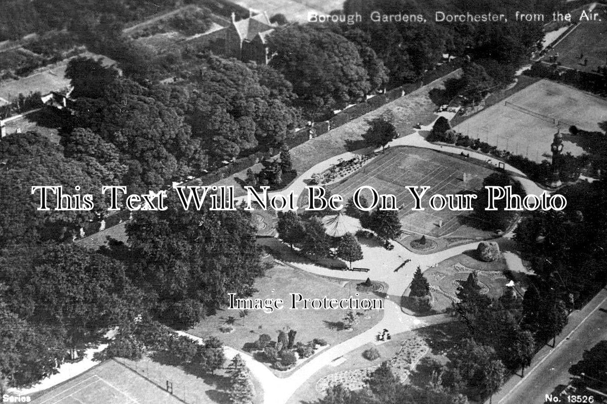 DO 3376 - Aerial View Of Borough Gardens, Dorchester, Dorset c1925