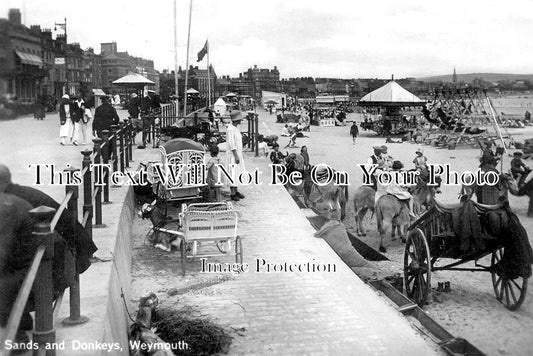 DO 3385 - Sands & Donkeys, Weymouth, Dorset c1931