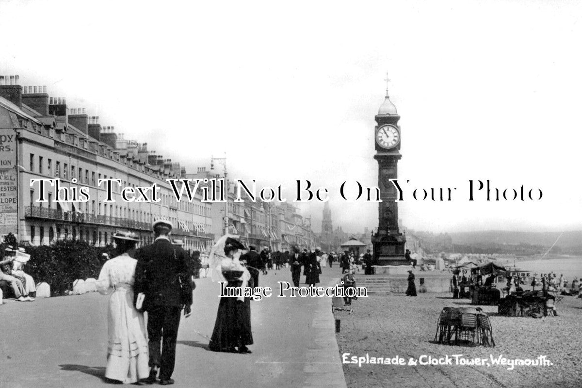 DO 3387 - Esplanade & Clock Tower, Weymouth, Dorset c1910