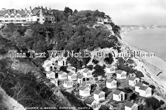 DO 3518 - Cliffs & Beach, Canford Cliffs, Dorset c1945