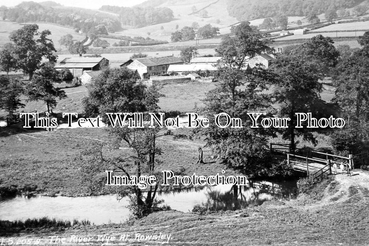 DR 3649 - The River Wye At Rowsley, Bakewell, Derbyshire c1915