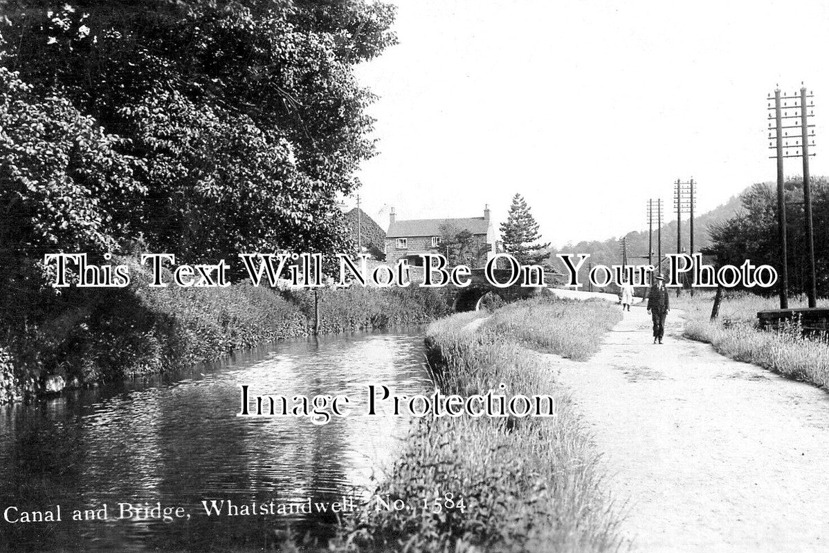 DR 3657 - Canal & Bridge, Whatstandwell, Derbyshire c1925