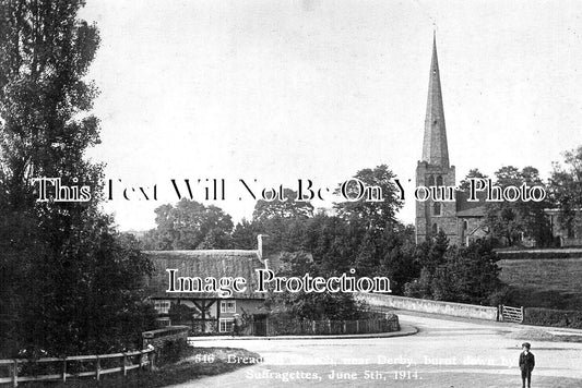 DR 3669 - Breadsall Church Suffragettes Fire, Derbyshire c1914