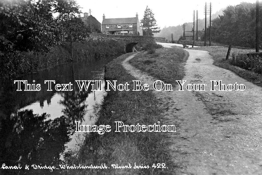 DR 3686 - Canal & Bridge, Whatstandwell, Derbyshire c1925