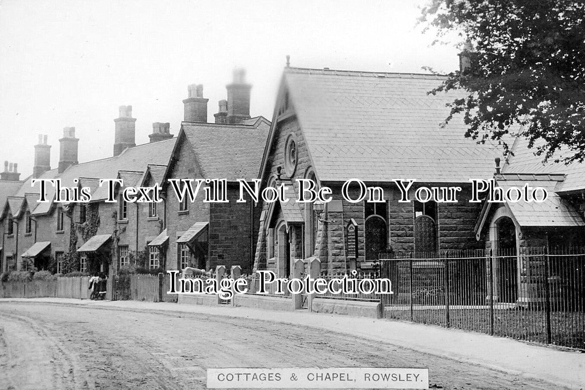 DR 3802 - Cottages & Chapel, Rowsley, Derbyshire c1911