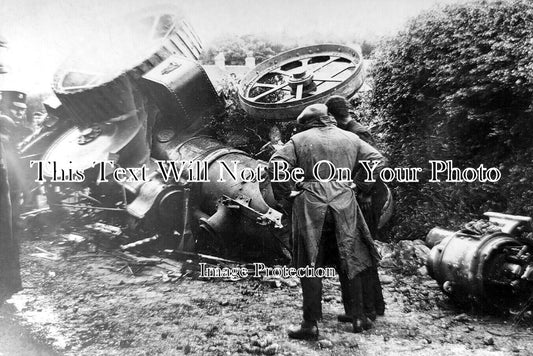 DU 2919 - Steam Traction Engine Crash, Bishop Auckland, County Durham