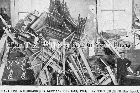 DU 2948 - Bombardment Of Hartlepool Baptist Church 1914 WW1