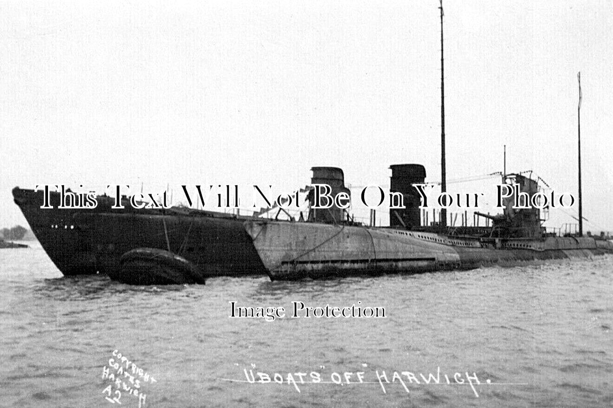 ES 6560 - U Boats Off Harwich, Essex 1918 WW1