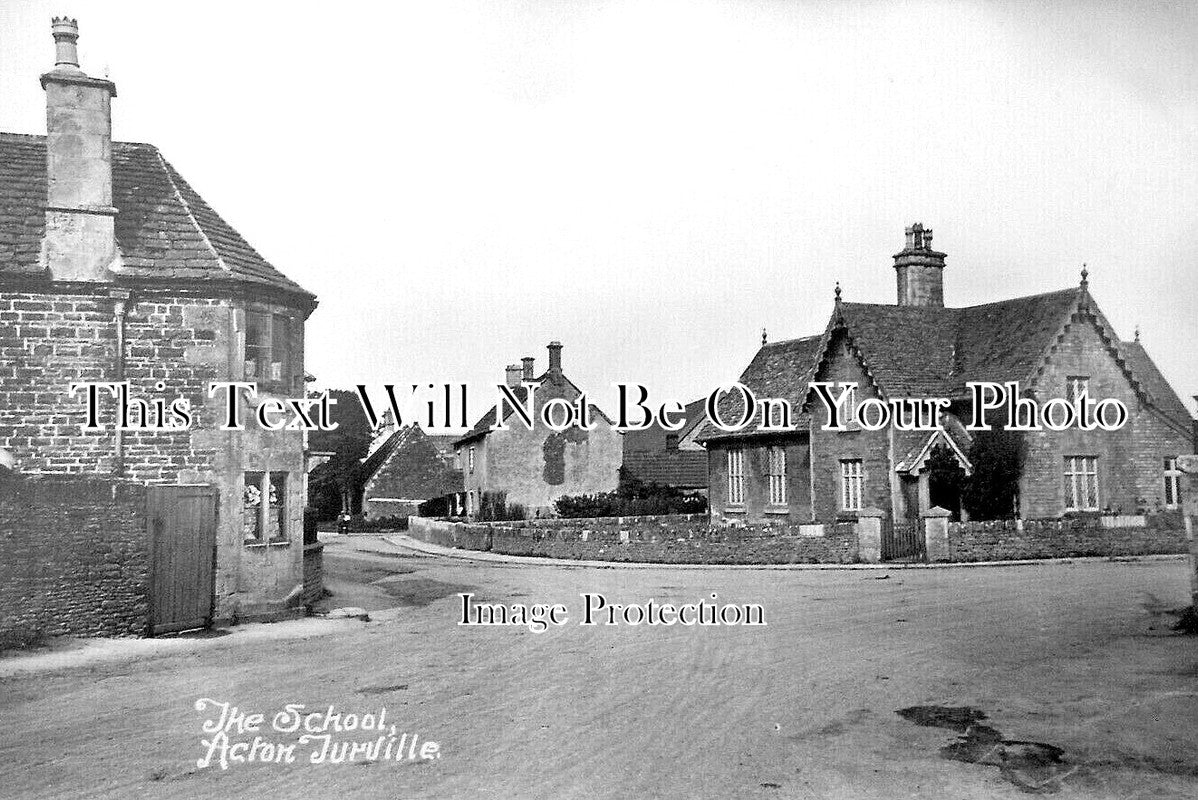 GL 2729 - The School, Acton Turville, Gloucestershire c1910