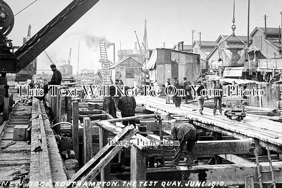 HA 5757 - New Dock Test Quay, Southampton, Hampshire 1910