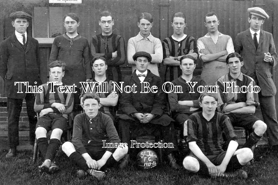 HF 2556 - St Johns Football Club Team, Royston, Hertfordshire 1913