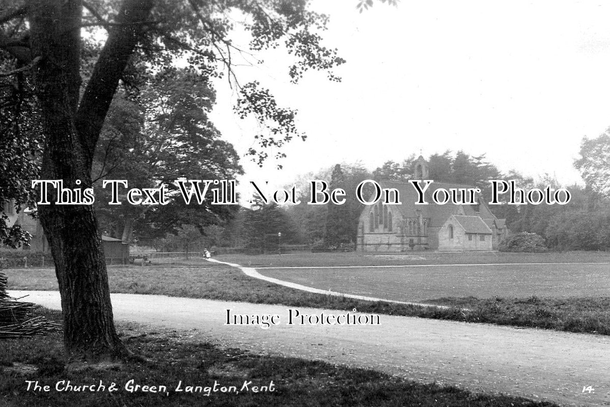 KE 6367 - The Church & Green, Langton, Kent