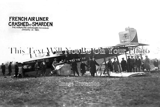 KE 6397 - French Aircraft Aeroplane Crash, Smarden, Kent 1931