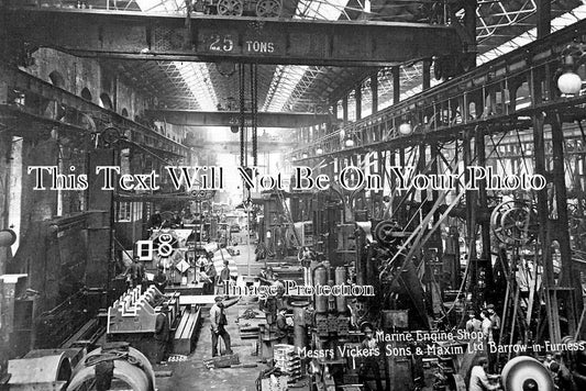 LA 7406 - Marine Engine Shop, Vickers & Sons, Barrow In Furness
