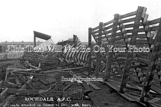 LA 7419 - Rochdale AFC Football Stadium Storm Damage 1921