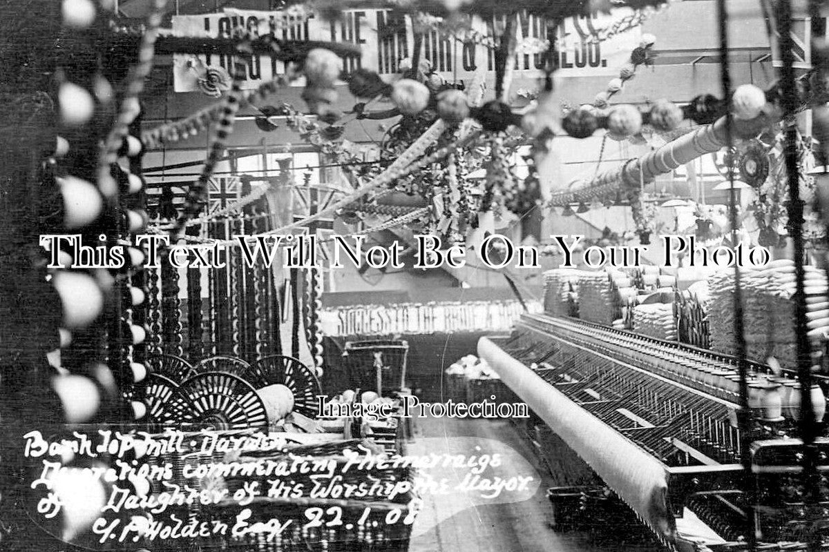 LA 7440 - Bank Top Mill Decorations, Darwen, Lancashire 1908