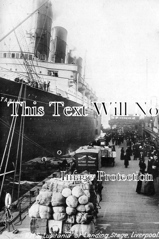 LA 7443 - RMS Lusitania At Liverpool, Lancashire