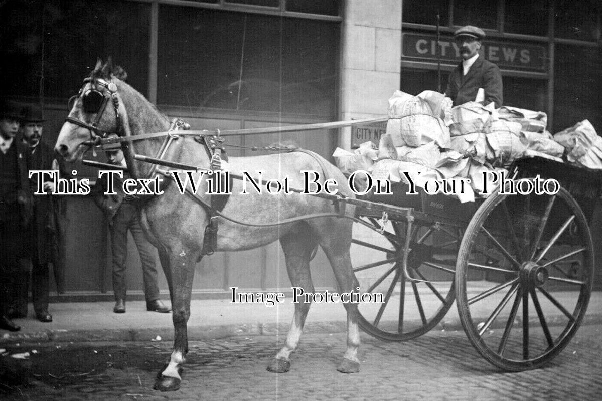 LA 7444 - Manchester City Newspaper Delivery Cart, Lancashire