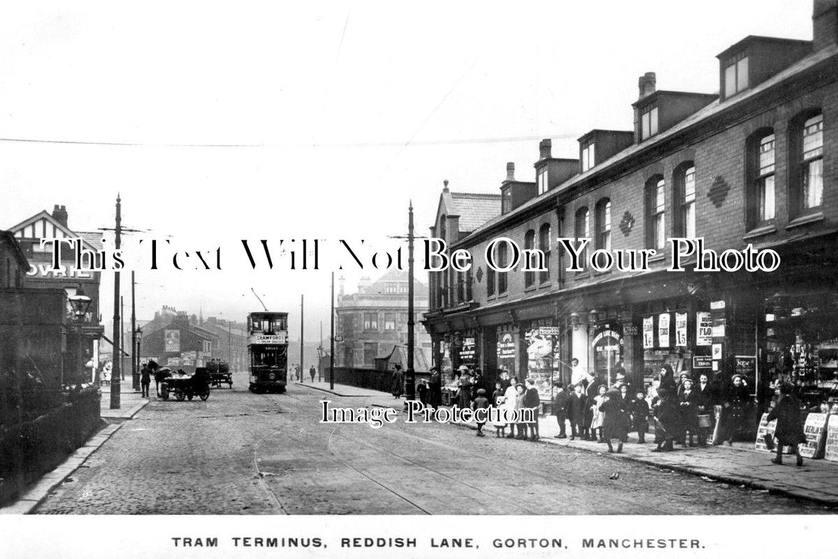 LA 7447 - Tram Car Terminus, Reddish Lane, Gorton, Manchester