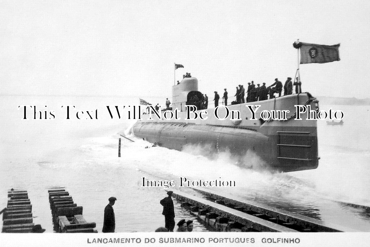 LA 7510 - Launch Of Portuguese Submarine Golfinho, Barrow, Lancashire